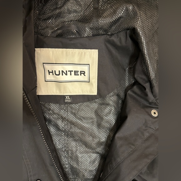 Hunter Women’s Water Resistant Cotton Smock Jacket Black Size XL NWT - Picture 9 of 14